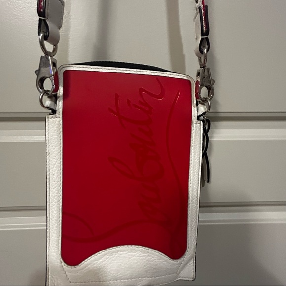 Christian Louboutin Red and White Crossbody Bag - Picture 3 of 3